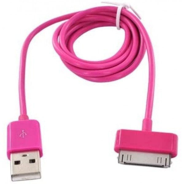 Wholesale iPhone IOS 4, 4S, 3GS USB Data Cable 3FT (Hot Pink)